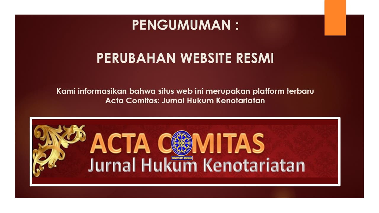 PENGUMUMAN PERUBAHAN WEBSITE RESMI