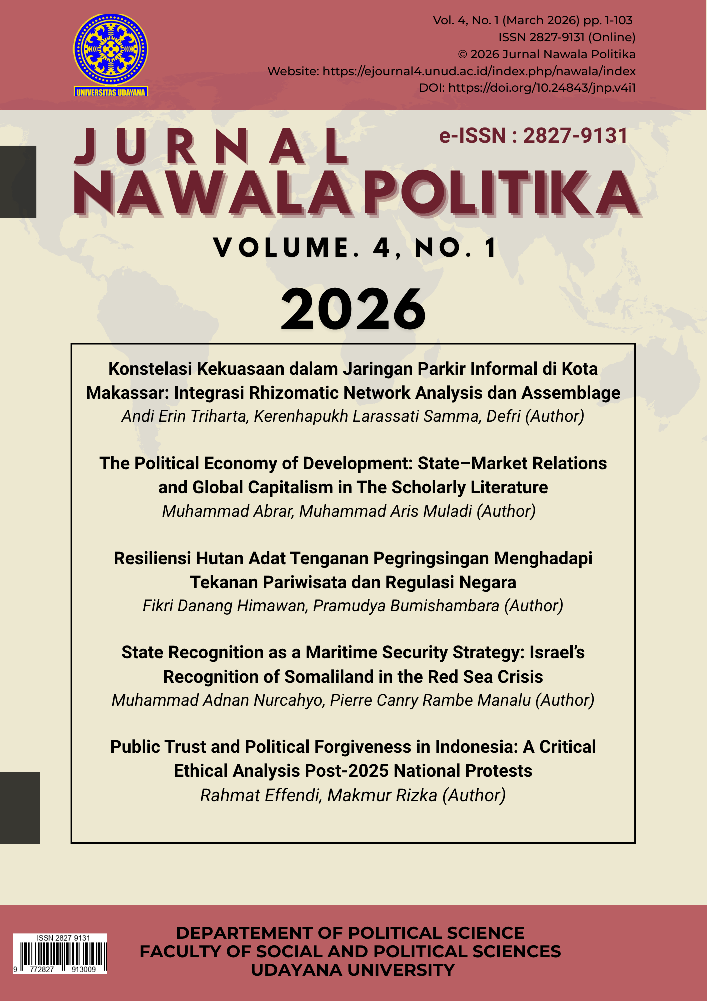 					View Vol. 4 No. 1 (2026): Jurnal Nawala Politika
				