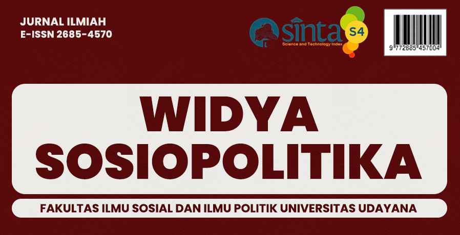 Jurnal Ilmiah Widya Sosiopolitika terakreditasi SINTA 4